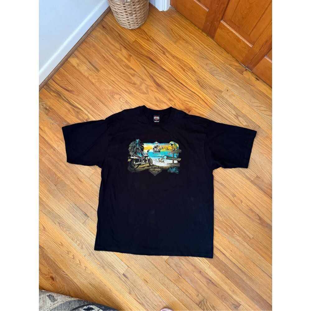 Harley Davidson 2005 Biker Grand Cayman Graphic Tee Size 3XL